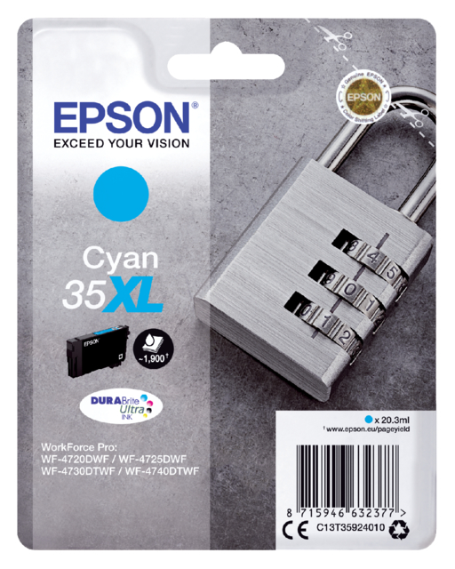 Cartouche d'encre Epson 35XL T3592 bleu