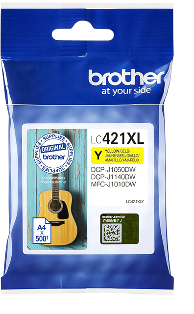 Inktcartridge Brother LC-421XLY geel