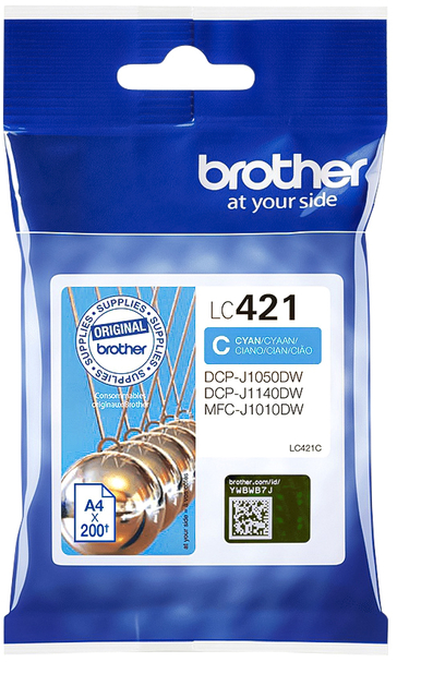 Inktcartridge Brother LC-421C blauw