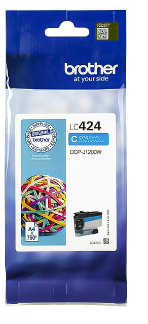 Inktcartridge Brother LC-424C blauw