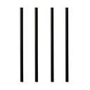 Drinkrietje Papstar 250mm papier zwart 100 stuks