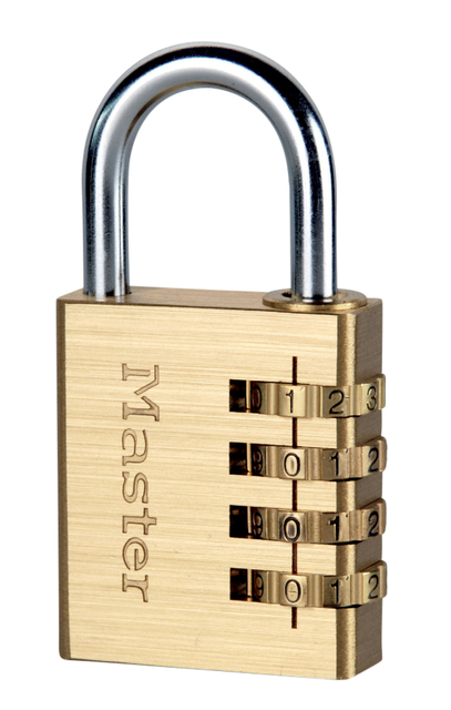 Hangslot MasterLock combinatieslot messing 40mm