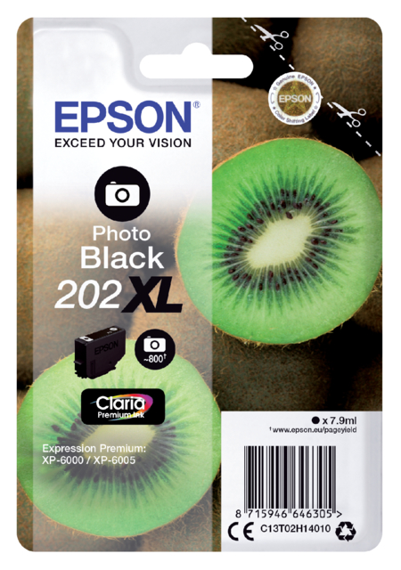 Inktcartridge Epson 202XL T02H14 foto zwart