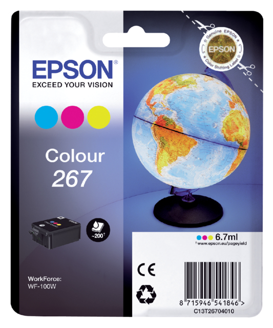 Cartouche d'encre Epson 267 T2670 3 couleurs