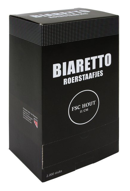 Touillettes Biaretto bois 11cm 2000 pièces