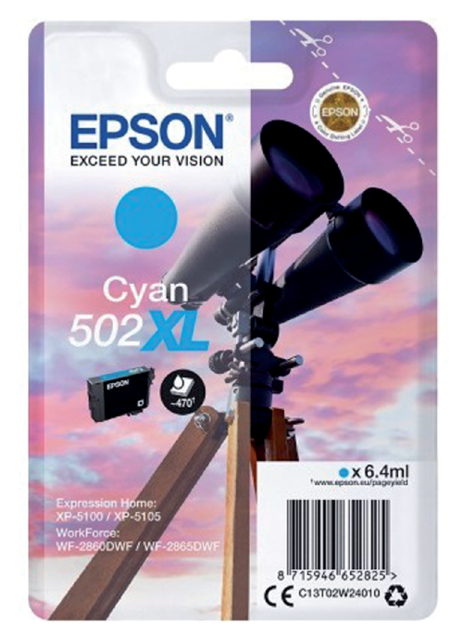 Cartouche d''encre Epson 502XL T02W2 bleu