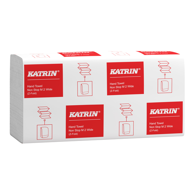 Essuie-mains Katrin 615570 2 épaisseurs pli-Z 240x240mm blanc 25x 160 feuilles