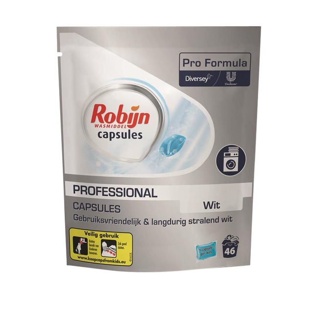 Wasmiddel Robijn Pro Formula capsules Wit 46 stuks