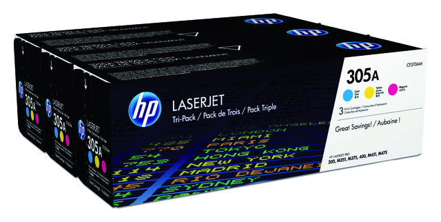 Cartouche toner HP CF370AM 305A 3 couleurs