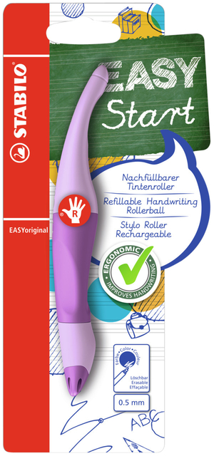 Roller STABILO EASYoriginal droitier Pastel Lilas