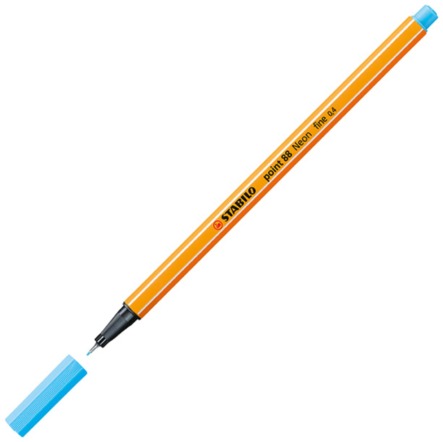 Fineliner STABILO Point 88 /024 Fin bleu fluo