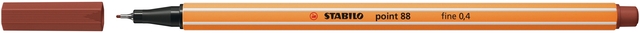 Fineliner STABILO point 88/75 fijn sienna