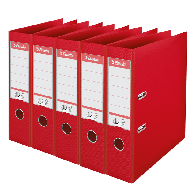 Classeur à levier Esselte Vivida N°1 multipack 75mm A4 5 pièces rouge