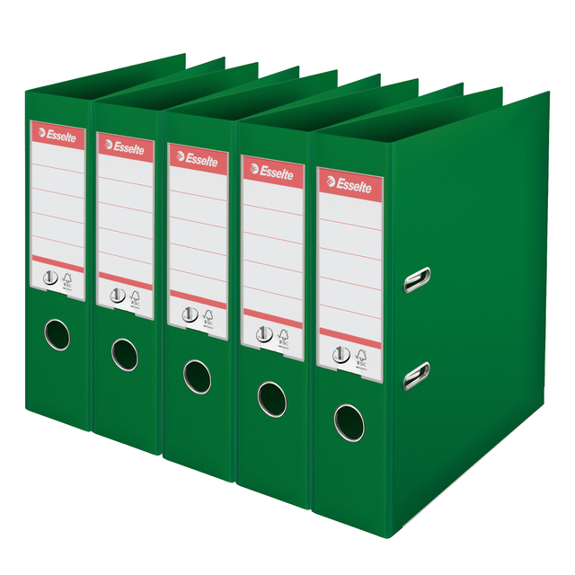 Classeur à levier Esselte Vivida N°1 multipack 75mm A4 5 pièces vert