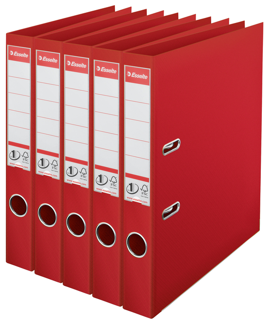 Classeur à levier Esselte N°1 Power PP 50mm rouge 5 pièces