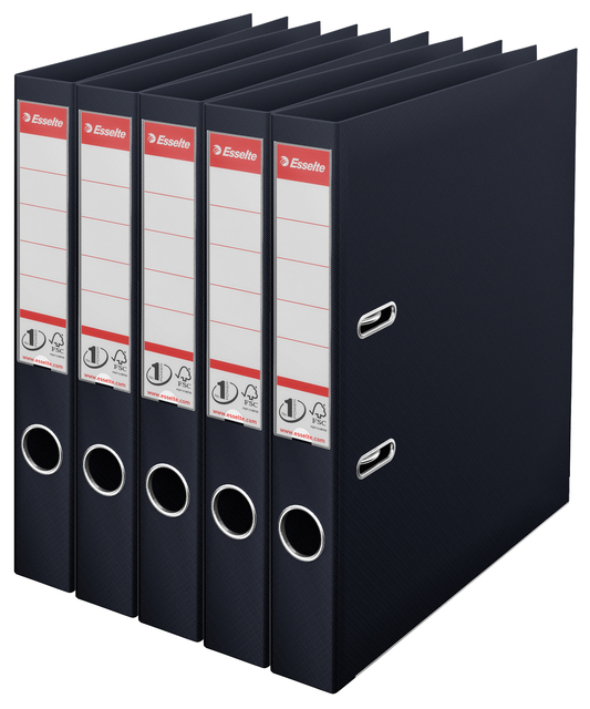 Classeur à levier Esselte Vivida N°1 multipack 50mm A4 5 pièces noir