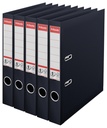 Classeur à levier Esselte Vivida N°1 multipack 50mm A4 5 pièces noir