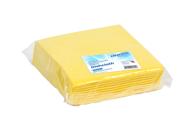 Chiffon de nettoyage Cleaninq non tissé 38x40cm jaune 10 pièces