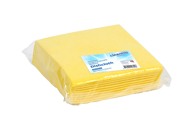 Chiffon de nettoyage Cleaninq non tissé 38x40cm jaune 10 pièces