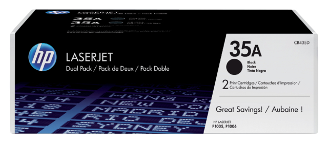 Cartouche toner HP CB435AD 35A noir 2x