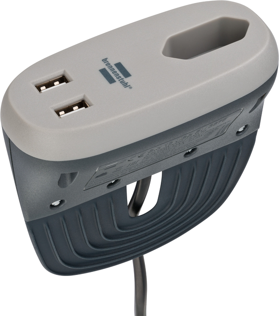 Station de charge Brennenstuhl canapé 1 prise Euro + 2x USB