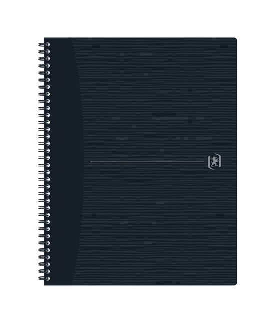 Cahier spirale Oxford Origin A4+ 4 trous ligné 140 pages 80g noir