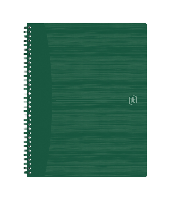 Cahier spirale Oxford Origin A4+ ligné 140 pages 80g vert