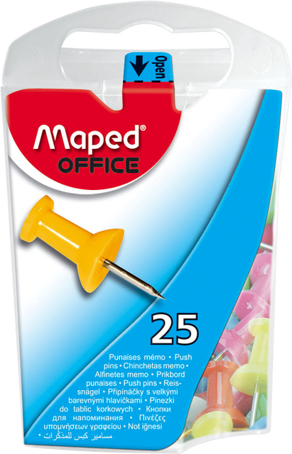 Epingles Push pins Maped Office couleur 25 pièces
