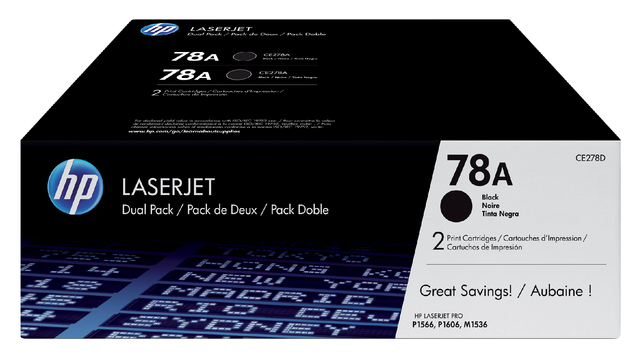 Cartouche toner HP CE278AD 78A noir 2x