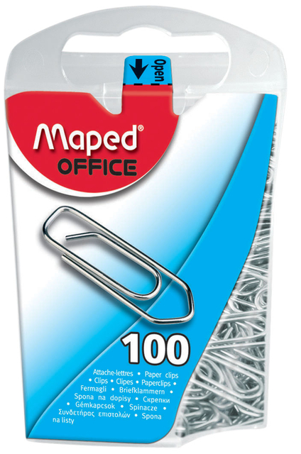 Paperclip Maped Office 25mm 100 stuks zilver