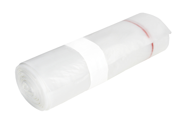 Sac poubelle Cleaninq 400L perforé et lien de fermeture rouleau de 84 pièces