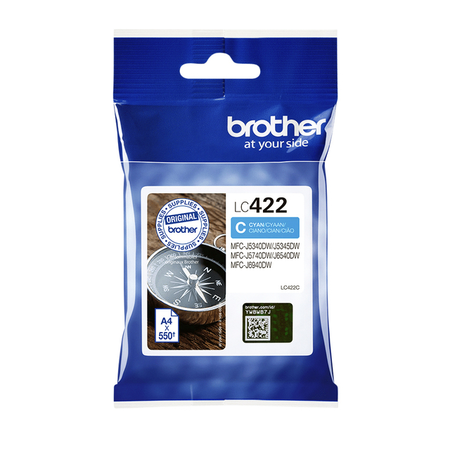 Cartouche d''encre Brother LC-422C bleu