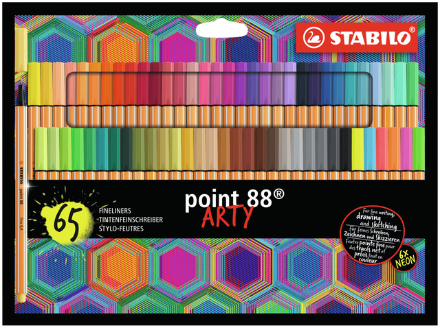 Fineliner STABILO point 88/65 Arty Fin set 65 pièces