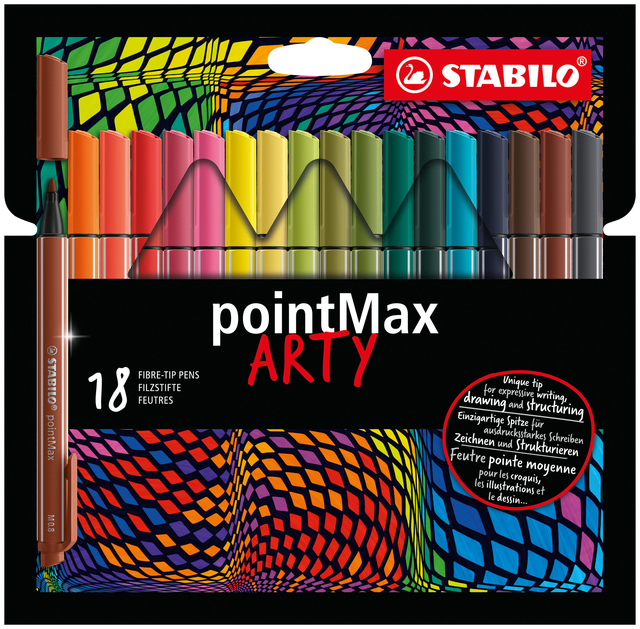 Feutre STABILO pointMax Arty 488/18 Medium ass étui 18 pièces