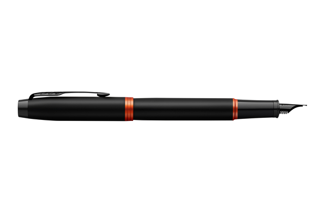 Stylo plume Parker IM Black Orange Vibrant Rings Fin