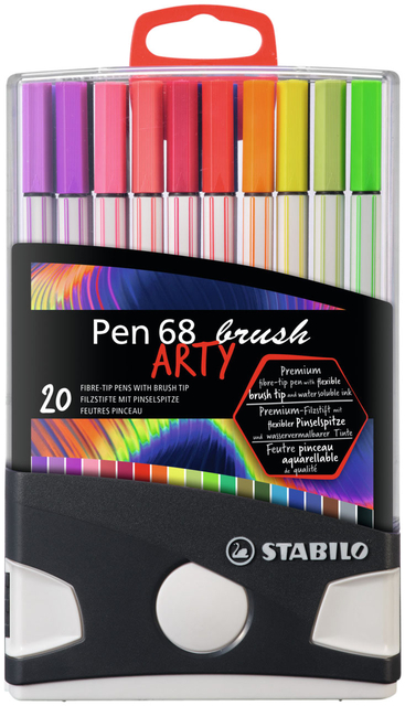 Brushstift STABILO Pen 568/20 Arty assorti set à 20 stuks