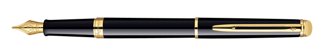 Stylo plume Waterman Hémisphère Noir Laqué GT Medium