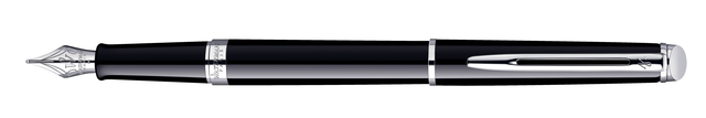 Stylo plume Waterman Hémisphère Noir Laqué CT Medium