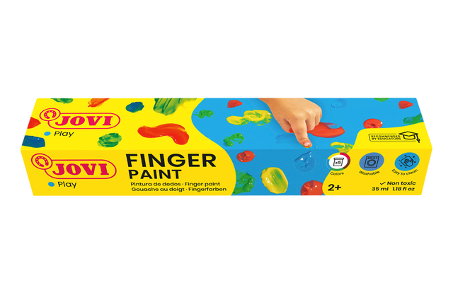 Peinture au doigt Jovi 35ml assorti lot 5 pots