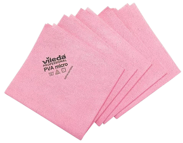 Microvezeldoeken Vileda Pro rood 5 stuks