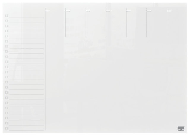 Weekplanner Nobo transparant acryl A4