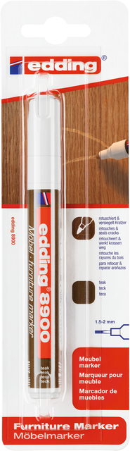 Marqueur edding 8900 Meuble ogive 1,5-2mm teck blister 1 pièce
