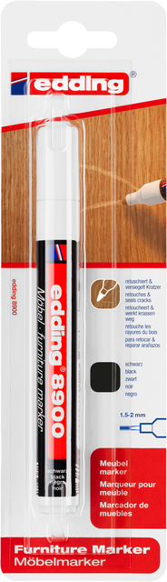 Marqueur edding 8900 Meuble ogive 1,5-2mm noir blister 1 pièce