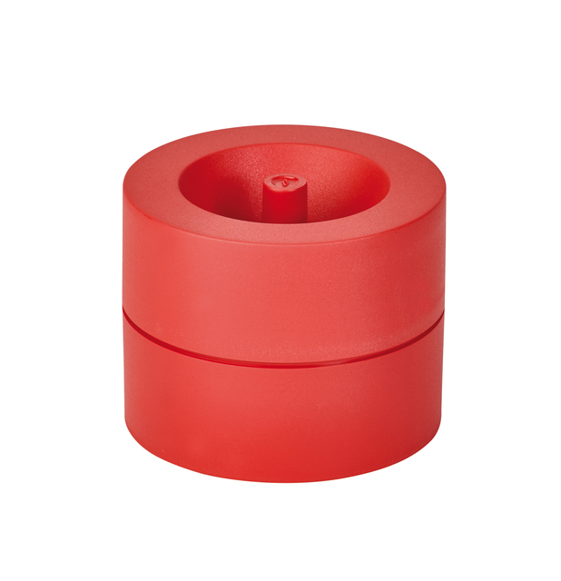 Papercliphouder MAULpro magnetisch recycled Ø73x60mm rood