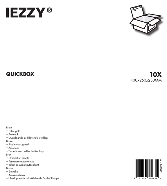 Quickbox IEZZY A3 400x260x250mm 10 stuks