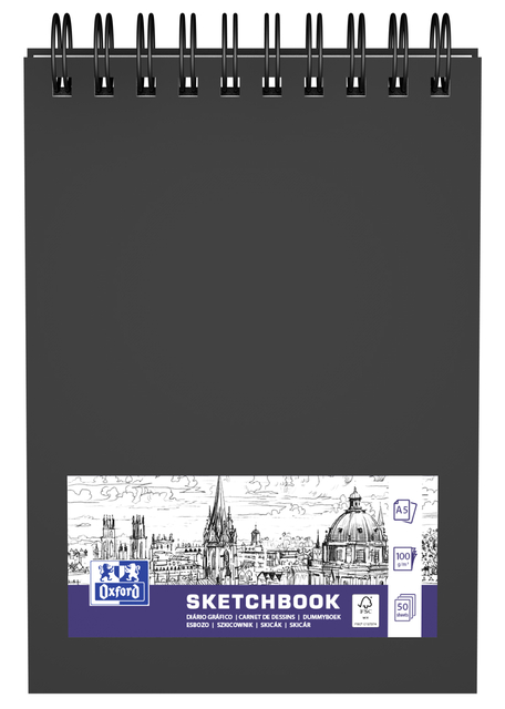 Schetsboek Oxford A5 50 vel 100 gram spiraal