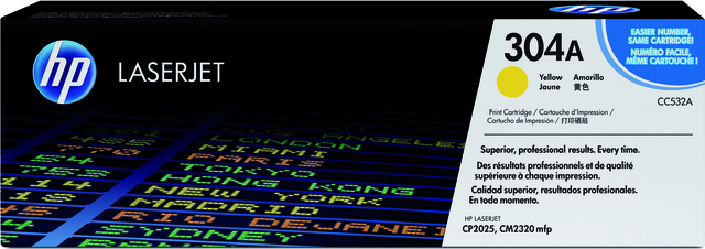 Cartouche toner HP CC532A 304A jaune