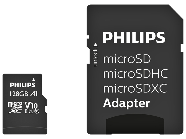 Carte mémoire Philips micro SDXC Class 10 UHS-I U1 128Go