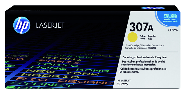 Cartouche toner HP CE742A 307A jaune