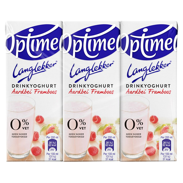 Yaourt à boire Optimel LekkerLang fraise framboise 20cl